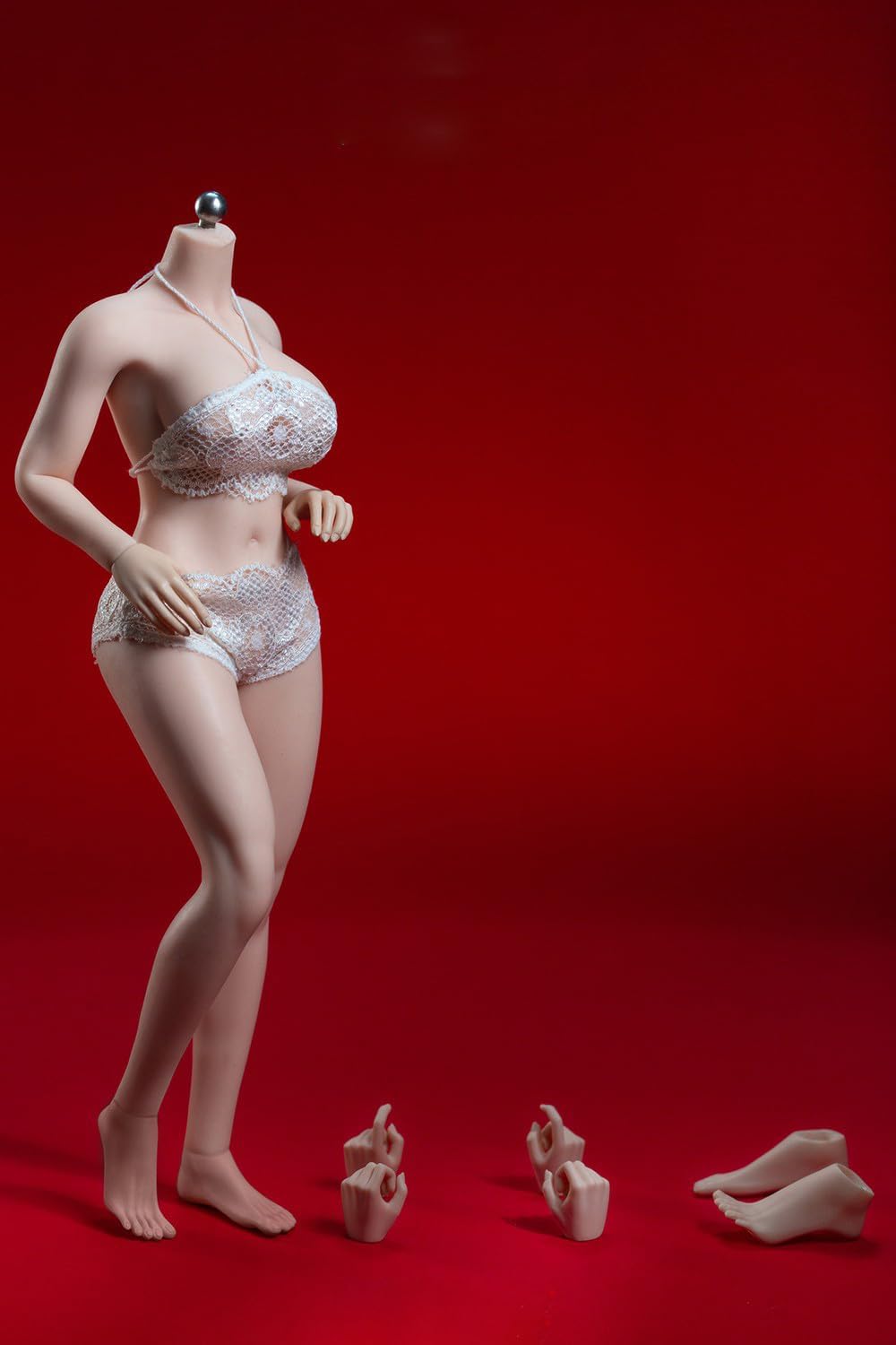 1/6 Scale Female Body,12 inch Super Flexible Seamless Body-Large Bust Plump Body Type Action Figure Collection (S38A Pale Skin No Head)