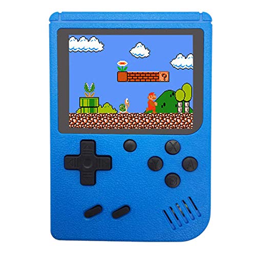Mini Retro Handheld FC Games Consoles ,Built-in 400 Classic Game, Portable Gameboy 3 Inch LCD Screen 1000mAh Rechargeable Battery TV Output ,Good Gifts for Kids Boys Girls Men Women (Consoles-Blue)