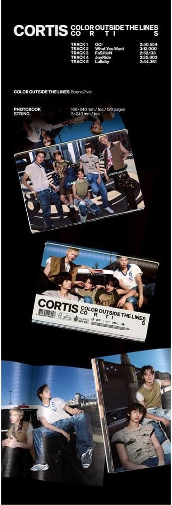 CORTIS - THE 1ST EP [COLOR OUTSIDE THE LINES] (versión de fotolibro (ESCENA 2)) + Tarjetas ilustradas adicionales