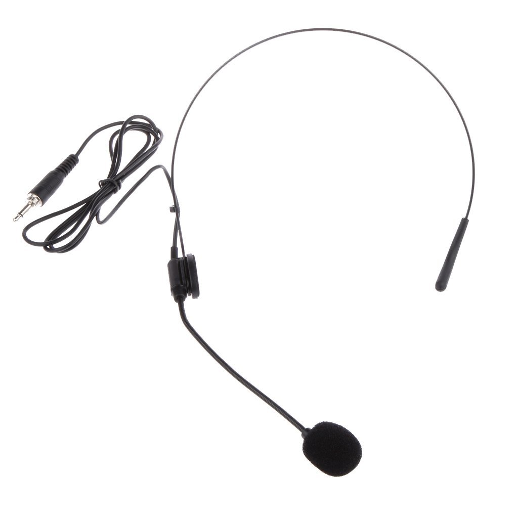 Professional Wired Unidirectional Condenser Black Microphone Headset Electret Headworn Mic-image-21
