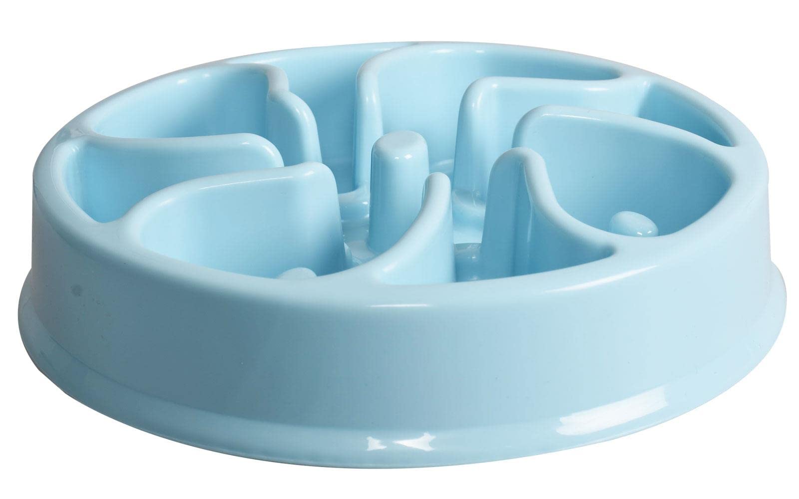 HOCHSTE Dog Slow Feeder Bowl for Pet Cat Puppy Feed Anti Bloating Interactive Dish Blue
