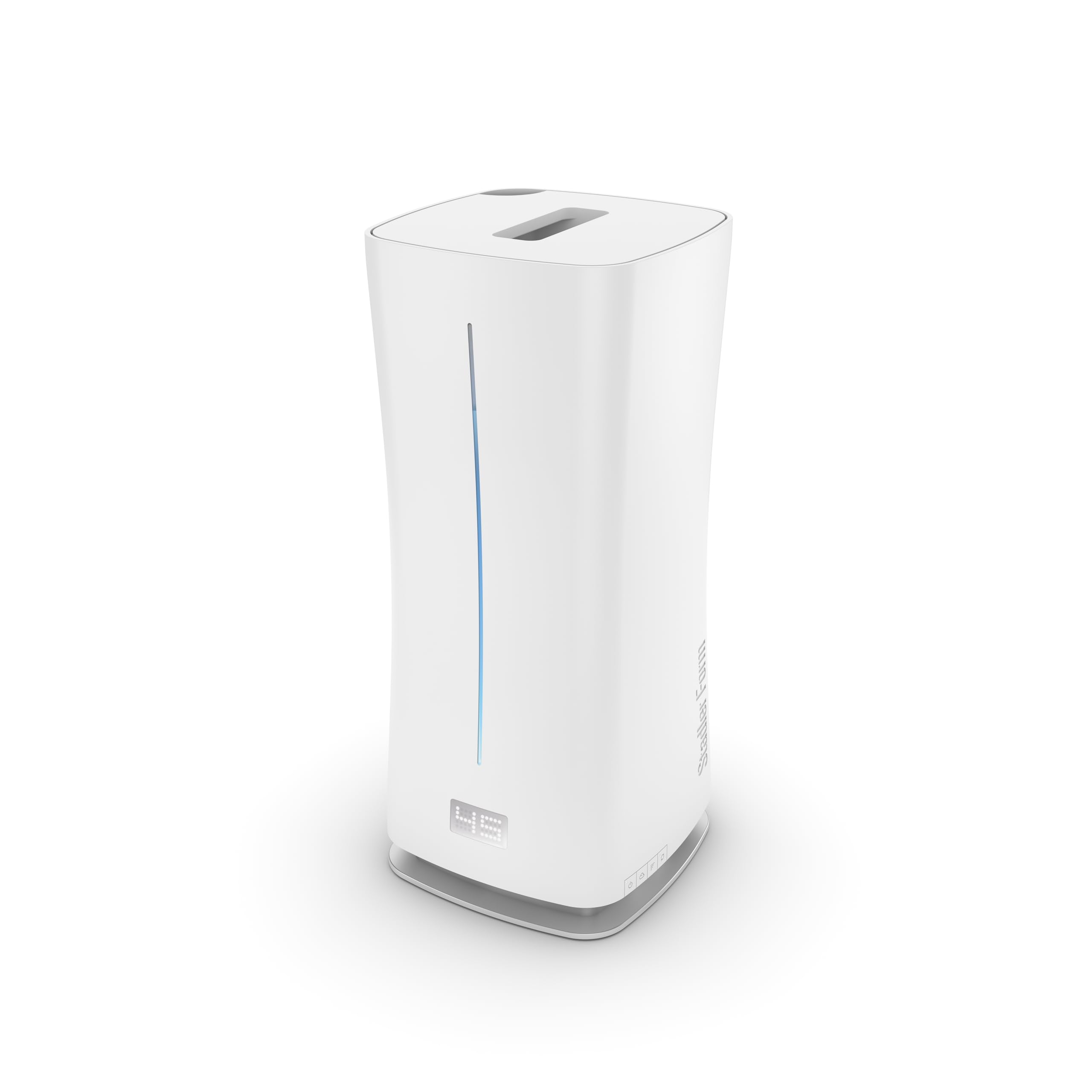 Stadler Form Humidificateur d'air Eva Little, nébuliseur ultrasonique Peu encombrant, pour pièces jusqu'à 50 m², avec hygrostat, Mode Auto et Nuit, Blanc