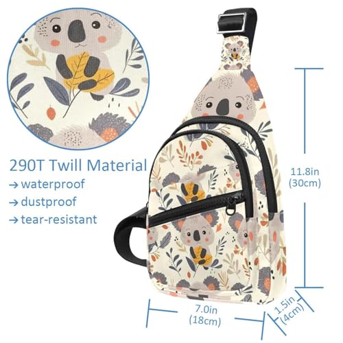 Mochila cruzada de koala cómoda que no rebota al correr 4