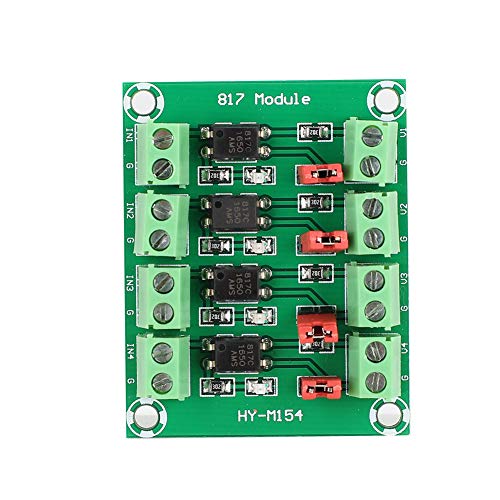 Beufee Optocoupler, 4 Channel Optocoupler Isolation Board Optocoupler Isolation Module Optocoupler PC 817 Optoisolator Module