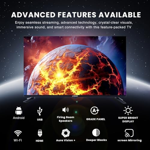 Image of Uniboom Optima Series 80 cm (32 inch) HD Smart LED TV |Android TV with Voice Command App |5000+ Free Movies |30W Sonic Boom Speakers| 500+ Certified Apps |Mobile Remote |Mobile Screen Cast-32S-ULT-AED