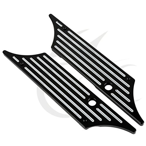 TCMT Black Aluminum Saddlebag Latch Covers – For Harley Touring Road King Electra Glide 1993-2013, Left & Right