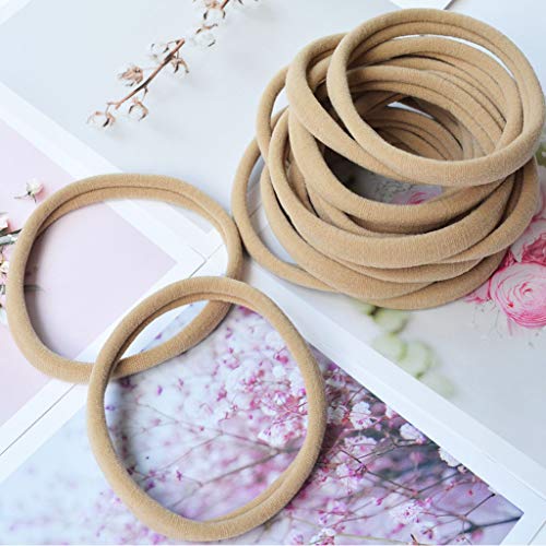 30 Pieces Nylon Headband Elastic Hair Bands For Baby Girl And Kids Diy Hair Accessories (Black +Nude) #TOP6