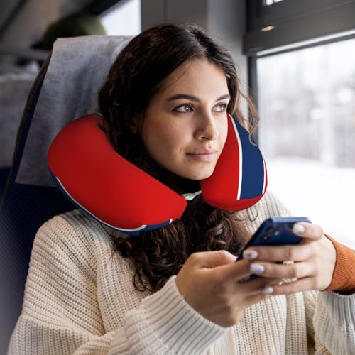 Almohada U en cuello viscoelástica negra de viaje miniatura 5