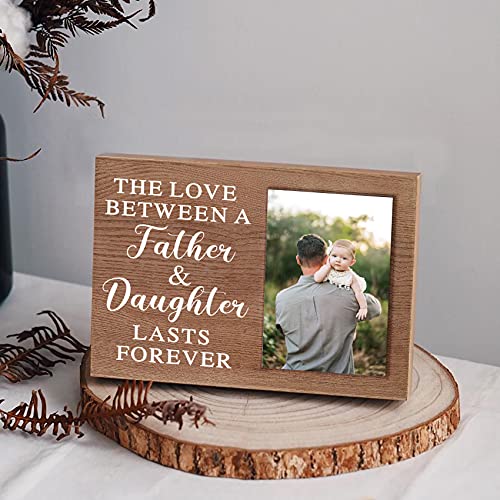 Mayavenue Family Wooden Tabletop Picture Frame - The Love Between A Father And Daughter Last Forever Photo Frame For Dad Husband Birthday Christmas Gift #TOP3