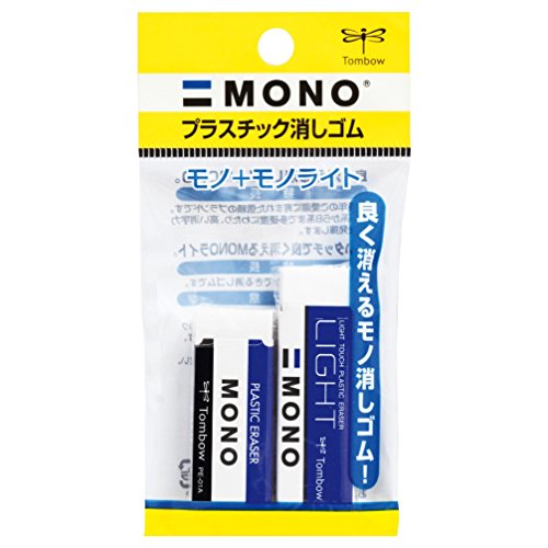 トンボ鉛筆 MONO 消しゴム モノPE01+モノライトS JSA-262 2個入