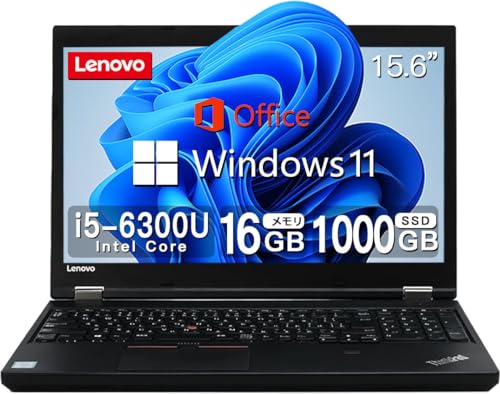【整備済み品】 【今だけメモリ16GB+SSD:1TB】レノボ ThinkPad L560/L570■第6世代Core i5/15.6インチ ノートパソコン/Windows 11搭載/Office 2019/テンキー/DVD/ミニDisplayport/U
