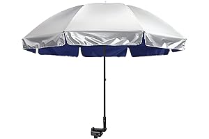 G4Free Adjustable Umbrella with Universal Clamp for Outdoor UV Protection and Shade