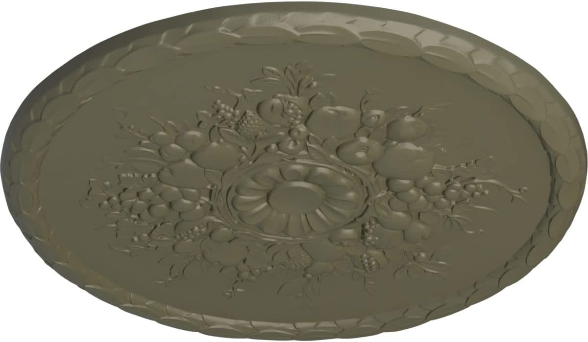 Ekena Millwork CM22ATSSF 22 1/2 OD x 1 1/4 P Anthony Harvest Ceiling Medallion (fits Canopies up to 2 1/8), Hand-Painted, Spartan Stone