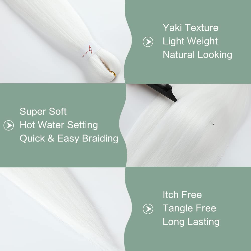 YDDM Capelli Per Treccine Africane Morado Extension Treccine Texture Yaki Easy Install per Principianti 32 Pollici 3 Pezzi Capelli Leggeri e Naturali per Box Braids, Twist e Crochet — view 188