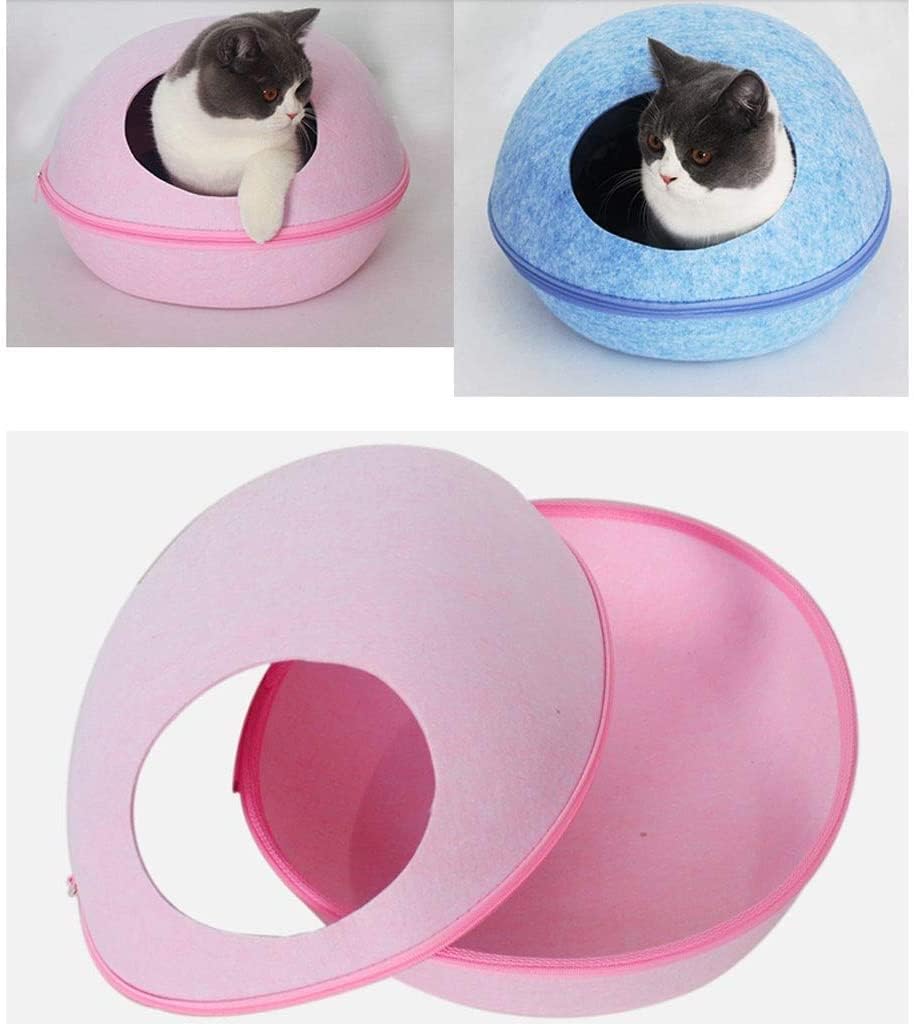 ペットベッド 犬 ベッド 犬猫ベッド洞窟寝袋ジッパー卵型ペットベッドフェルト布ペットハウス巣猫バスケット猫動物用品 ペットマット 猫