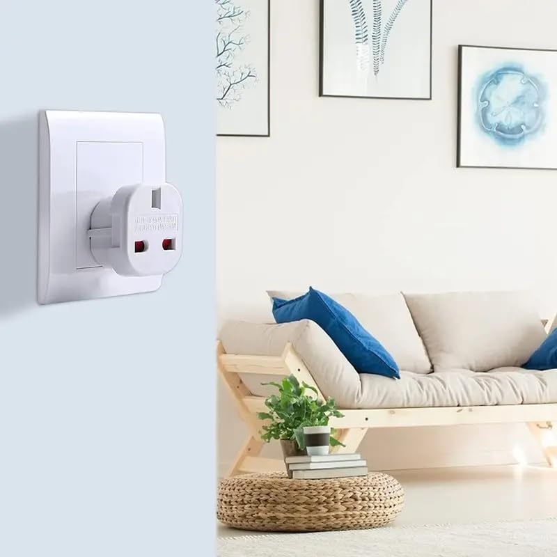 Adaptador Enchufe UK a Europeo, Adaptador de Enchufe De UK a Enchufe Europeo, Adaptador Enchufe Viaje Reino Unido, Adaptador Tipo G, Adaptador Universal viaje, 220-240 V, 2 unidades, blanco - imagen 3