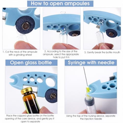 Image of HYZIK Ampoule Cutter for Doctors,Nurse,Glass Bottle Cap Remover Cutter Ampule Breaker for Hospital and Clinic..