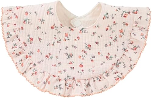 Miniatura 5 de Nishine 4 piezas Baberos unisex para bebé de muselina tipo bandana, baberos giratorios 360 grados de algodón para dentición, alimentación y babeo