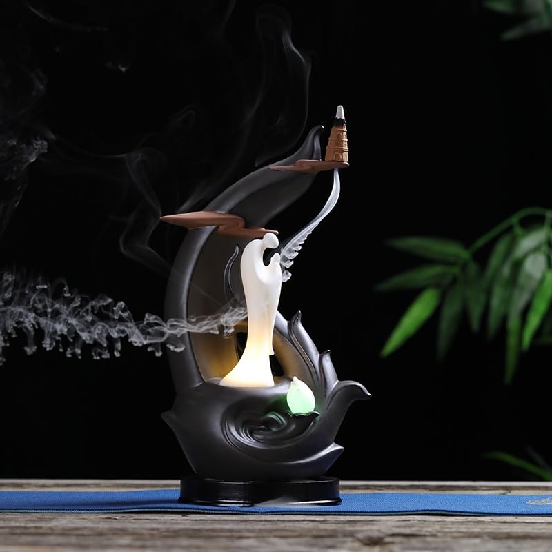 Brûleur d'encens à reflux pour coin méditation et salon zen TUSUOD - 5