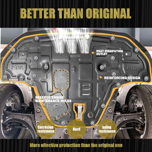 Image of Engine Splash Shield Fit for Hyundai Sonata 2020-2023 Engine Case Guard Under Cover Compatible with 2021 2022 Sonata Front Engine Guard Mud Flaps