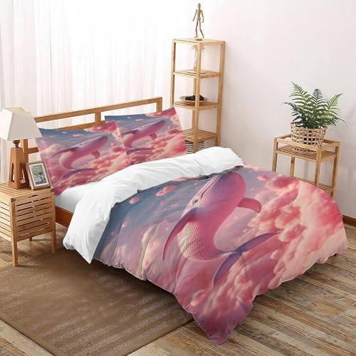 Housse de couette baleine en microfibre douce avec fermeture éclair pratique - 2