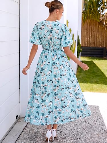 Image of Maxigerui Women's Summer Floral Maxi Dress Spring Wedding Guest Dress 2026