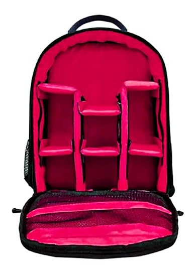PROUDME? DSLR Camera Bag, Lightweight DSLR Backpack, Lens Accessories Carry Case for All DSLR Cameras-(Pink)-Made in India