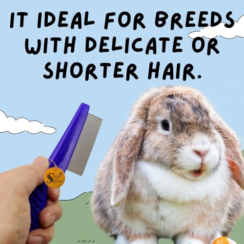 Image of Sage Square Pet Comb Thin Pin - Professional Grooming Tool for Dogs and Cats, Detangle, Smooth and Beautify Your Pet's Fur, Versatile, Ergonomic handle comfort, Effective knot removal