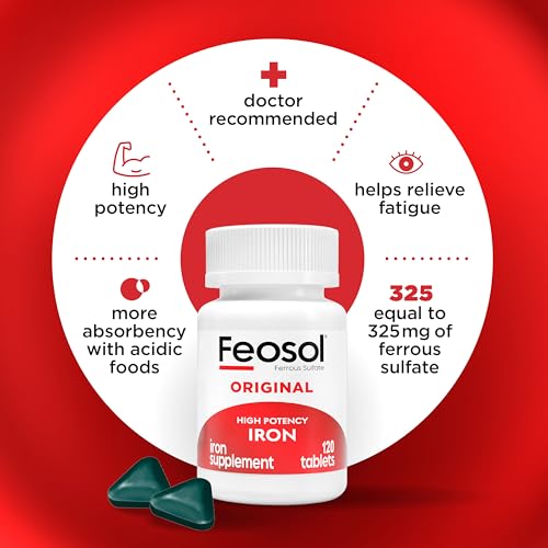image for Feosol Original Iron Supplement Tablets, Non-heme, 325mg Ferrous Sulfa