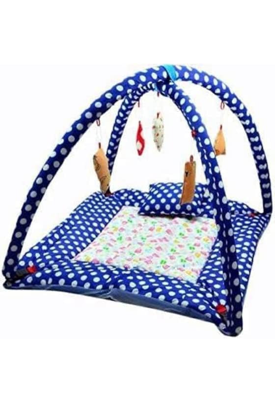 Bedding Set with Foldable Mattress, Mosquito Net and Pillow, Net Bed, AC Blanket Wrapper, Baby Hooded Blanket, Baby Bath Towel - Pack of 1