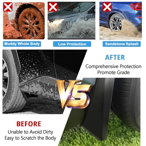 Image of 2026 RAV4 Mud Flaps Splash Guards for 2026 Toyota RAV4 (6th Gen) Accessories No Drilling Wheel Liner Fenders Mudflaps Compatible with 2026 Toyota RAV4 & 2026 RAV4 Hybrid(Not for Woodland)