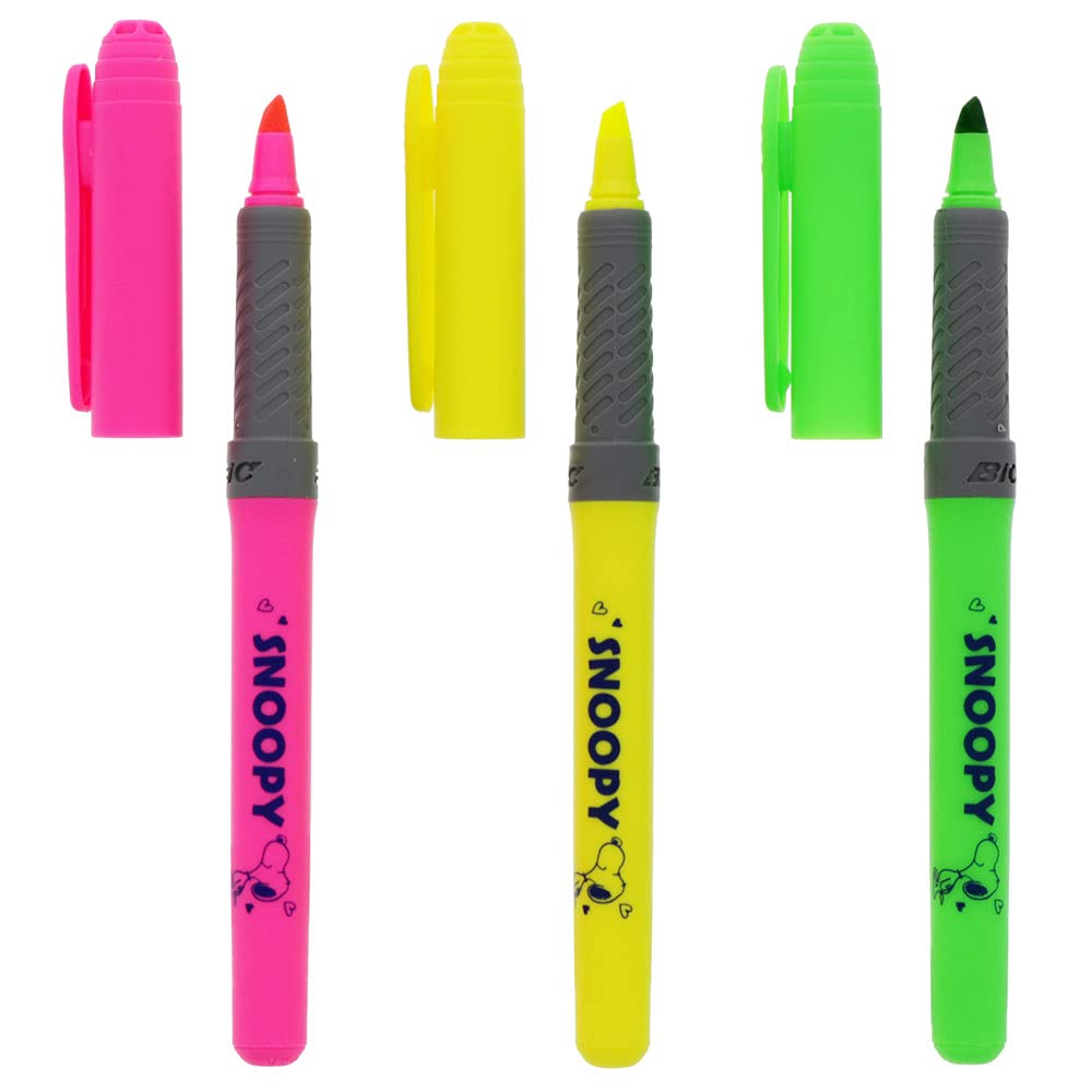 Amazon.co.jp: サンスター文具 スヌーピー 蛍光マーカー 3色セット