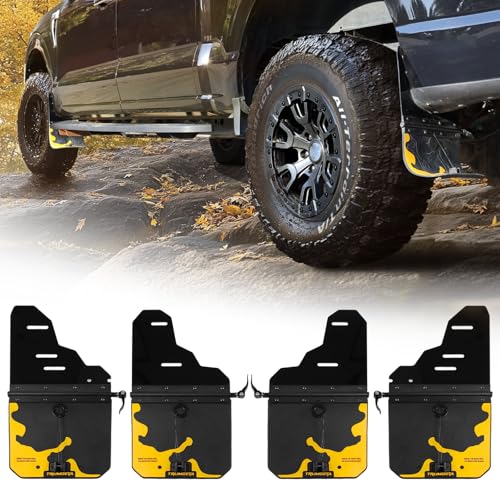 Image of Trumgeta 10 inchx19 inch Mud Flaps Guards Fit for 2019-2026 Ram 1500 w /Fender Flares Front and Rear Rubber Splash Guards Off-Road Accessories for Pickup Trucks