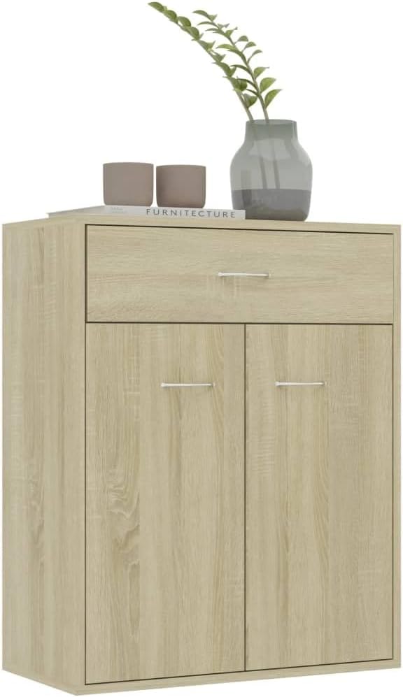 Sideboards and Buffets Cabinet with Storage Home Decor Sonoma Oak 23.6"x11.8"x29.5" Chipboard (Color : A, Size : 23.6" x 11.8" x 29.5") (A 23.6" x 11.8" x 29.5")
