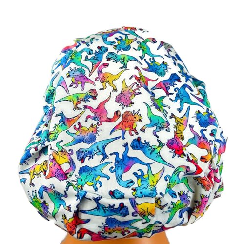 Gorro quirúrgico estampado dinos arcoíris miniatura 2
