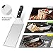 Metal Spatula Set of 8, Leonyo Stainless Steel Griddle Turner Scraper for Flat Top Grill Teppanyaki Cast Iron BBQ Cooking Pancake, Heavy Duty & Dishwasher Safe