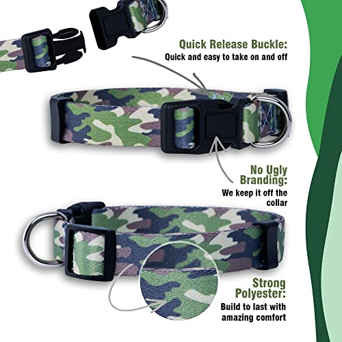 Collar para perro camuflado mediano verde Native Pup miniatura 4