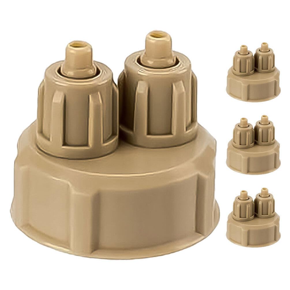 SUPVOX 4pcs DIY Reactor Bottle Cap, Aquarium Generator Carbon Dioxide Reactor Fish Tank DIY Quick Bottle Cap Air Diffuser Generator Part