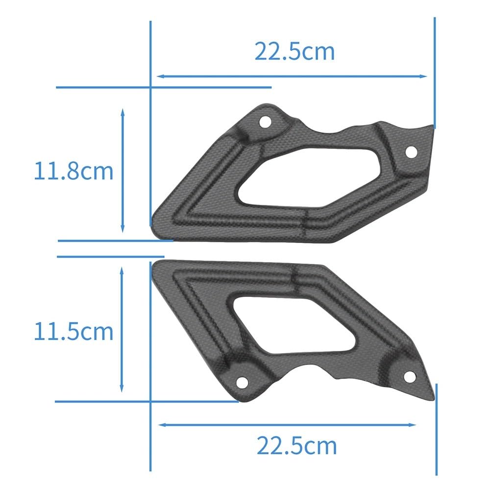 Piastre per tallone anteriori moto, pedane di protezione in fibra carbonio per Ducati 1100 796(Gloss)