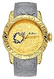 MASTOP Montre à quartz tendance pour homme avec grand cadran 3D Sculpture Dragon Montre de luxe exquise et créative, doré, Montres à quartz