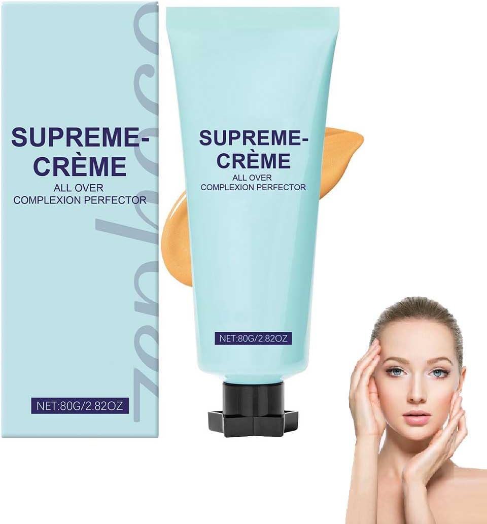 Creme All-Over Complexion Perfector,80g Cream Hydrating Full Coverage Concealer,Long-Lasting CC Foundation,Cream body perfector,Waterproof Transfer-Resistant Skin Tint (Natural)