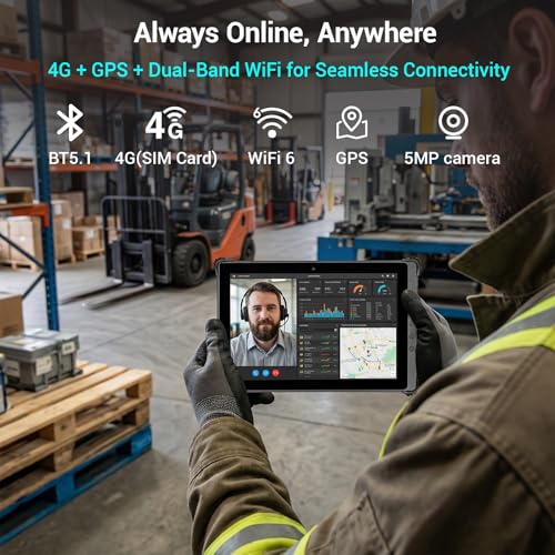 Image of HEIGAOLA F7 Rugged Tablet Win 11 Pro Windows Tablet Intel 8+128G 4G GPS FHD 10.1 INCH HDMI2.0 Tablet PC IP67 Waterproof 16000mAh BT 5.2 WiFi 5 Ethernet (F9M i5-1235U)
