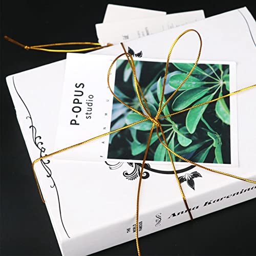 2 Rolls Metallic Cord 1.5Mm 109 Yards Tinsel String Metallic Thread 16 Strand Twisted Craft Cord Rope Non Elastic Decorative Metallic Bakers Twine For Diy Crafts Gift Wrapping(Gold & Silver) #TOP5