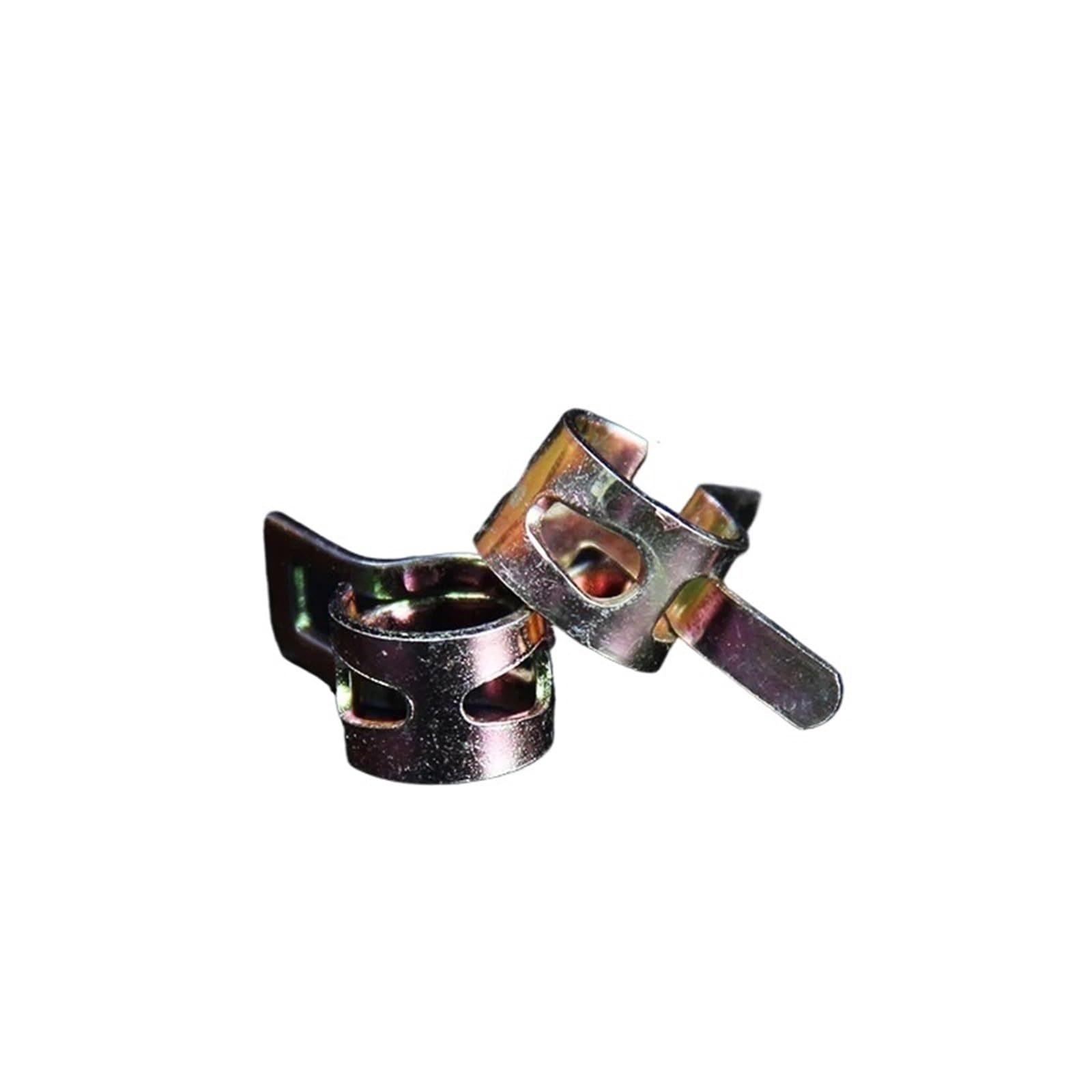 Hqycl One Color 50Pcs 65Mn Manganese Steel Galvanized Spring Hose Clamps Inner Dia 4Mm-22Mm Brute Force Elastic Steel Buckle Water Pipe Hoop(15Mm)