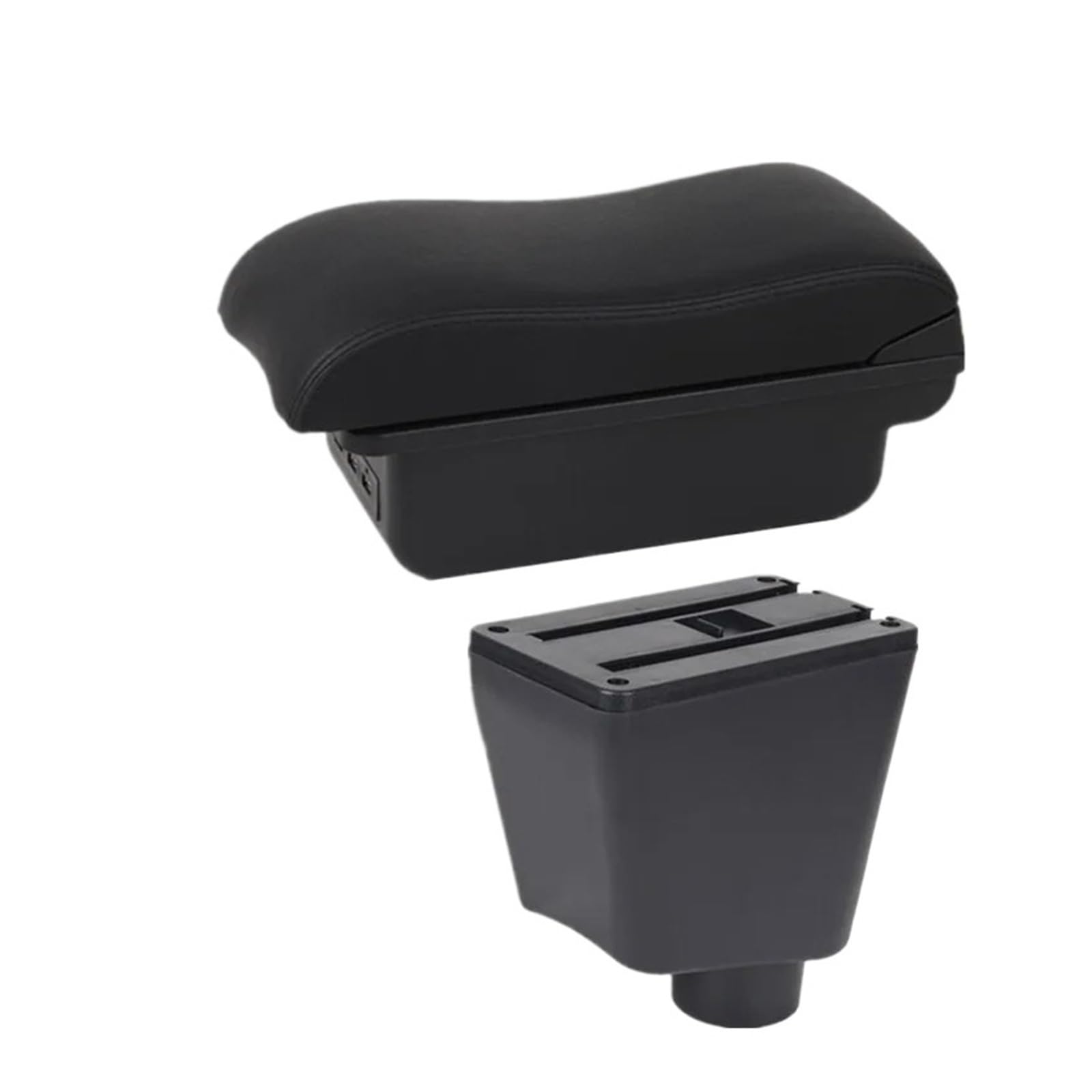 UMDJJU For Clio 4 For Captur For 3 For III IV Armrest Car Box Accessorie Storage Parts Dedicated Interior Retrofit Car Centre Console Armrest Box(B2 black line 3USB)