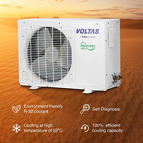 Image of Voltas 0.8 Ton 3 Star Adjustable Inverter Split AC(Copper, 103V Vectra Elite, 2023 Model, 4-in-1 Adjustable Mode, White)