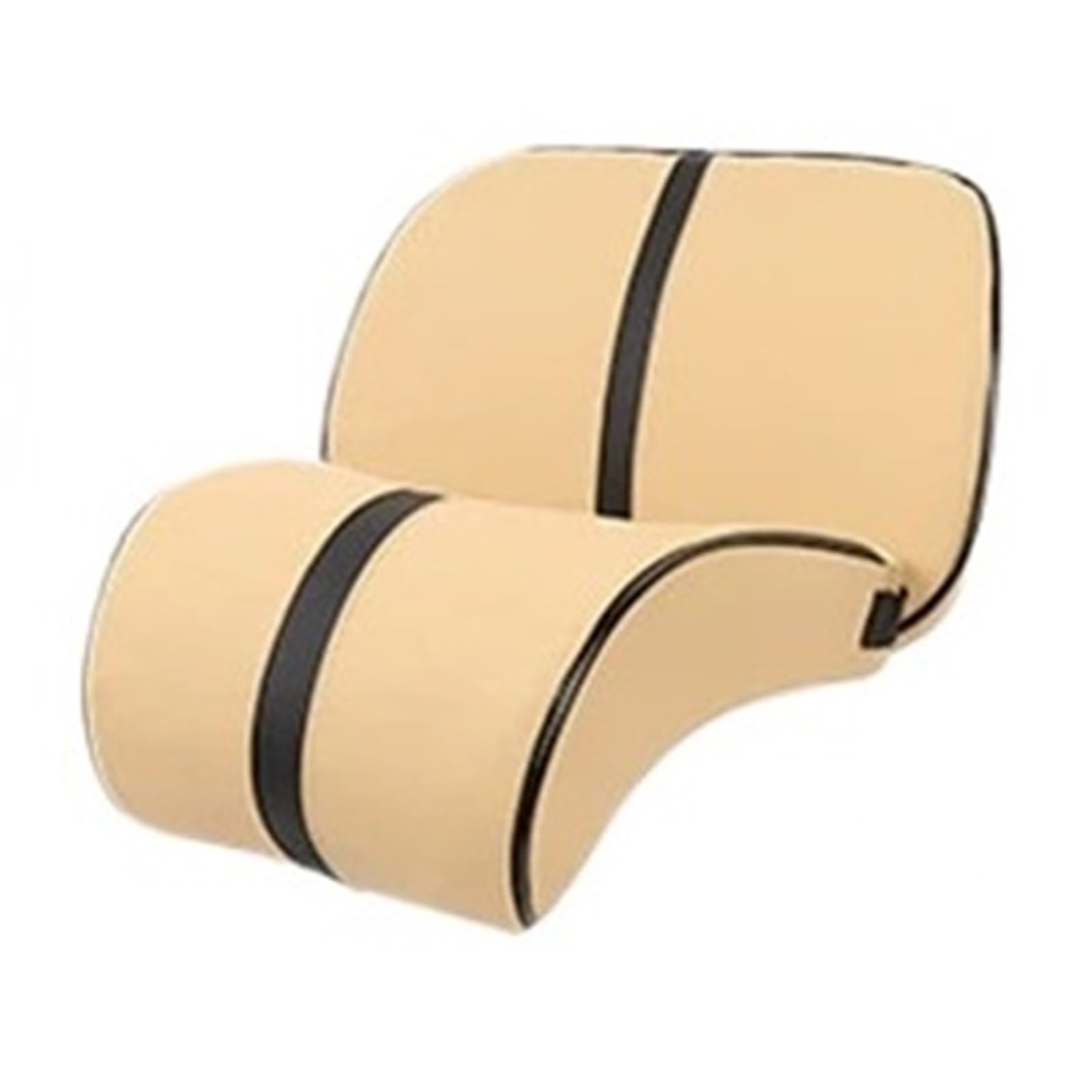 KVSWBRE Car Seat Pillow PU Leather Car Neck Pillow Seat Headrest Support Memory Foam Pillow Auto Headrest Lumbar Support(D)