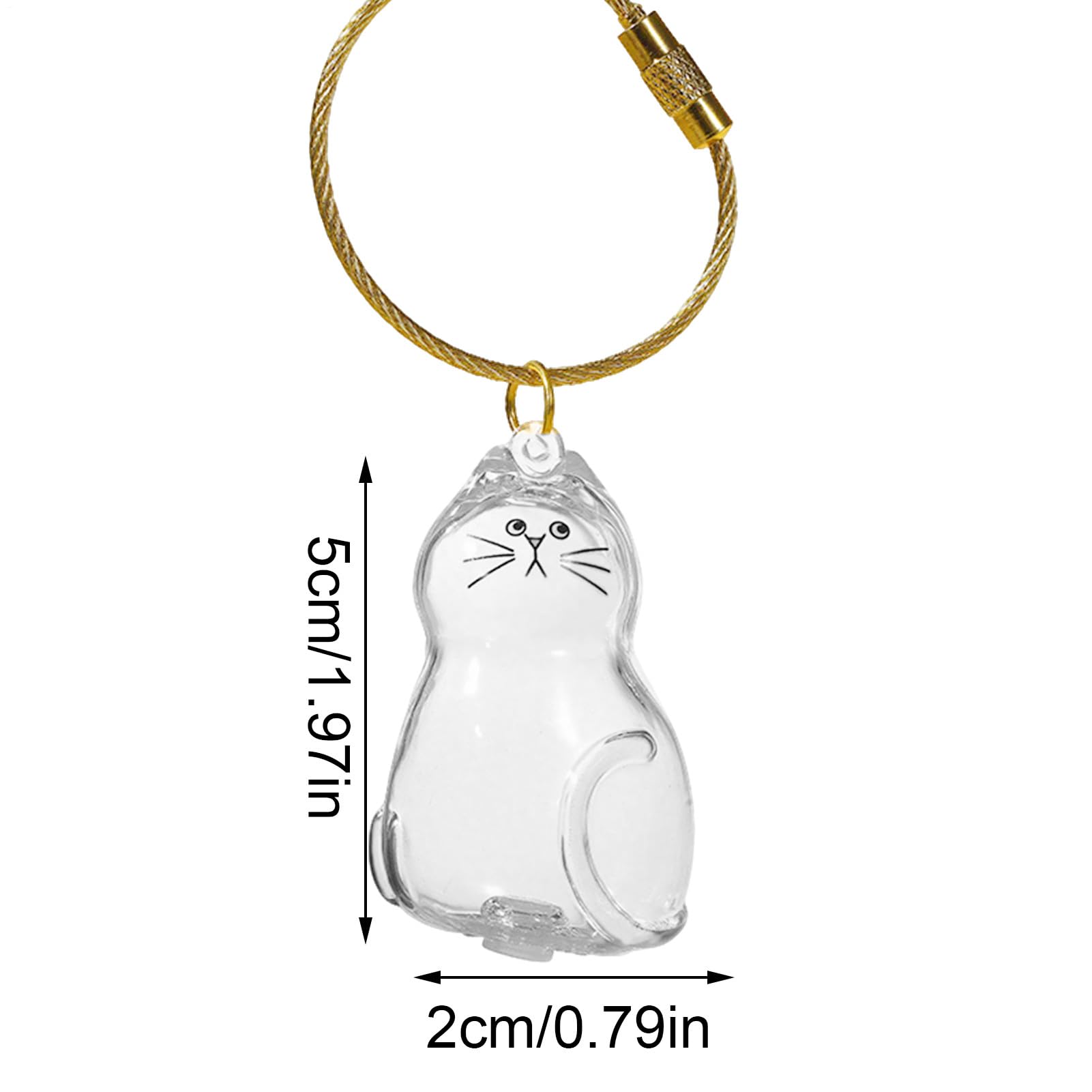 Ciondolo portapelo gatto leggero con bottigliette per borse souvenir amanti animali portachiavi
