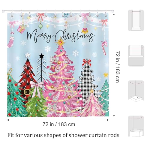 Christmas Shower Curtain 37% Off - Waterproof Polyester - Image 6