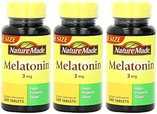 Nature Made Melatonin Tablets, Value Size, 3 Mg, 240 Count (Pack of 3)